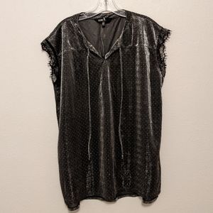 LuLaRoe Sheer Metallic Blouse